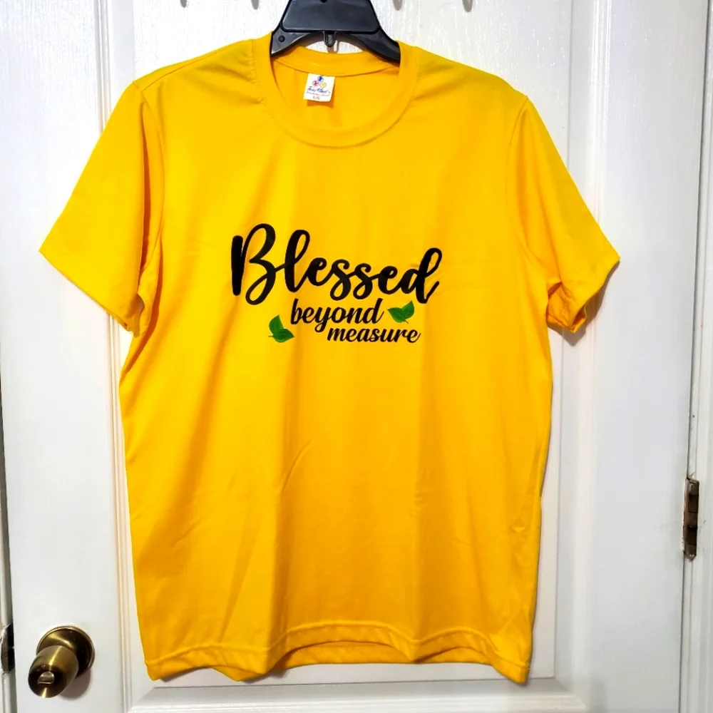 BLESSED BEYOND MEASURE YELLOW SHIRT💛 - Picture 1 of 2